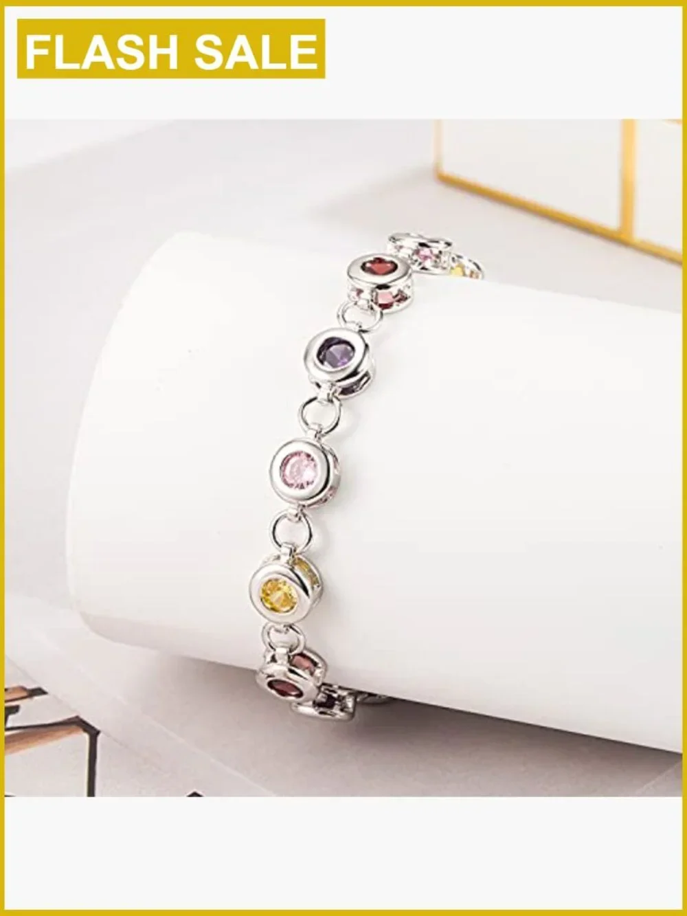 Classic Tennis Bracelet 925 Sterling Silver Cubic Zirconia Crystals Bangle 8